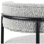 Set da pranzo rotondo da 5 pezzi Roundhill Furniture Durban, tavolo da pranzo in legno con 4 sedie in bouclé