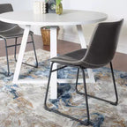 Set da pranzo rotondo Roundhill Furniture Varna, tavolo da pranzo in legno con 2 sedie eleganti, 3 pezzi