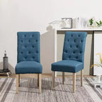 Set da pranzo 5 pezzi Roundhill Furniture Banff, tavolo rotondo con base a crociera e 4 sedie imbottite con bottoni