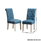 Set da pranzo 5 pezzi Roundhill Furniture Banff, tavolo rotondo con base a crociera e 4 sedie imbottite con bottoni