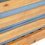 Set divanetto a due posti con bracciolo sinistro e tavolino da caffè in legno di acacia per esterni Christopher Knight Home Oana, con cuscino