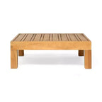 Set divanetto a due posti con bracciolo sinistro e tavolino da caffè in legno di acacia per esterni Christopher Knight Home Oana, con cuscino