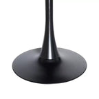 Set da pranzo LeisureMod da 5 pezzi con tavolo da pranzo rotondo con base a piedistallo in ferro da 35" e 4 sedie laterali in plastica ABS con base dorata