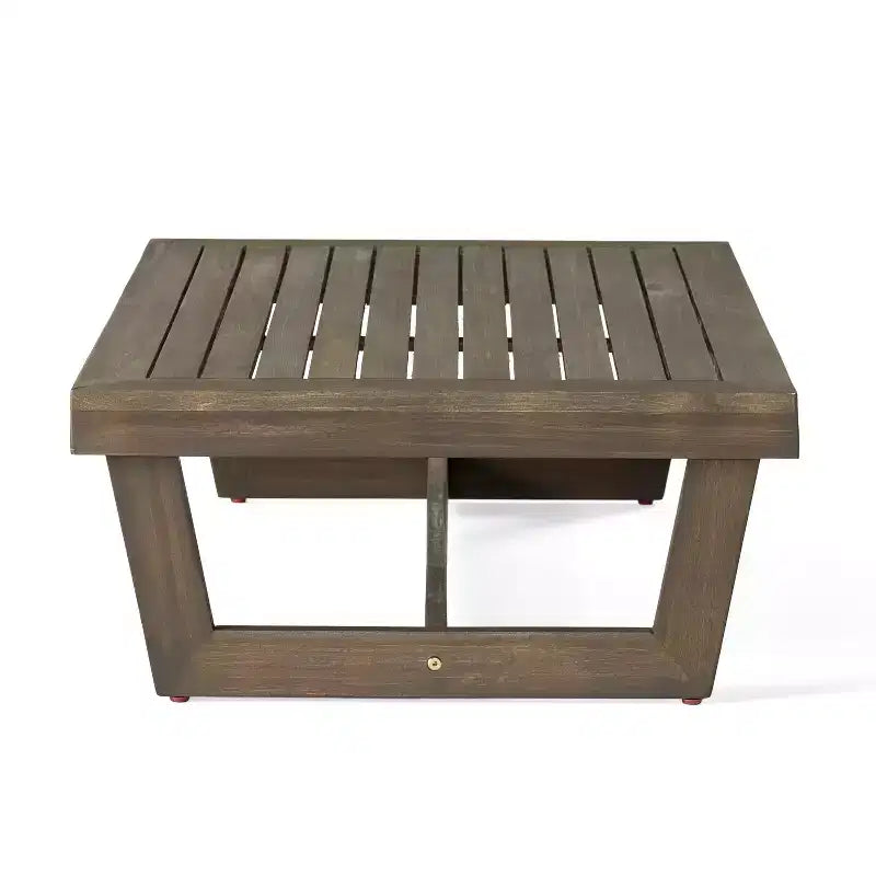 Christopher Knight Home Uland Set di sedie a 7 posti con cuscini in legno di acacia con design a doghe per esterni
