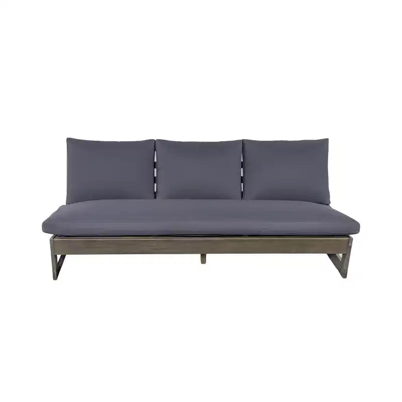 Christopher Knight Home Uland Set di sedie a 7 posti con cuscini in legno di acacia con design a doghe per esterni