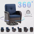 UPTIOT Set da esterno per 2 persone con cuscini