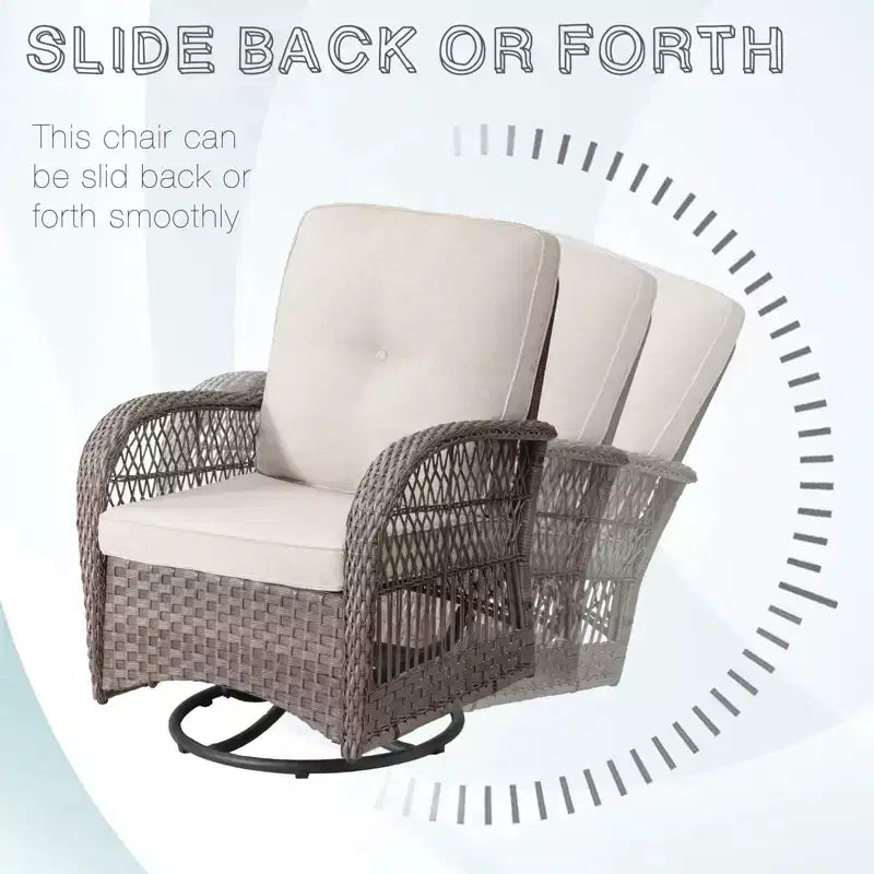 UPTIOT Outdoor 2 - Set di sedute da esterno per 2 persone con cuscini