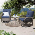 UPTIOT Outdoor 2 - Set di sedute da esterno per 2 persone con cuscini