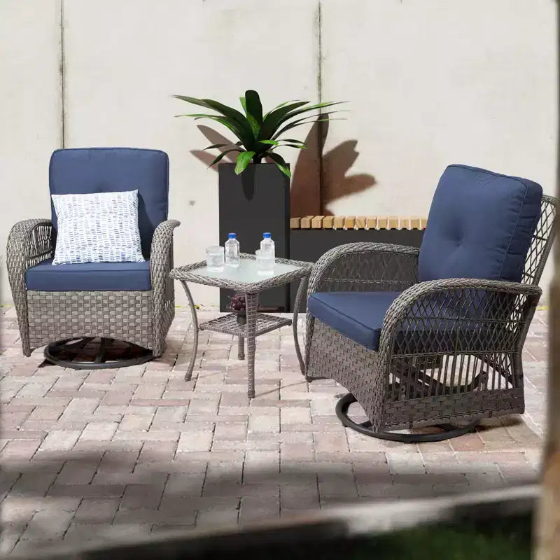 UPTIOT Outdoor 2 - Set di sedute da esterno per 2 persone con cuscini