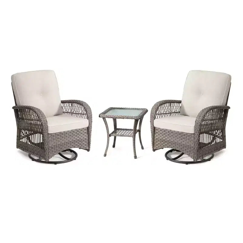 UPTIOT Outdoor 2 - Set di sedute da esterno per 2 persone con cuscini