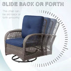 UPTIOT Outdoor 2 - Set di sedute da esterno per 2 persone con cuscini