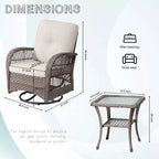 UPTIOT Outdoor 2 - Set di sedute da esterno per 2 persone con cuscini