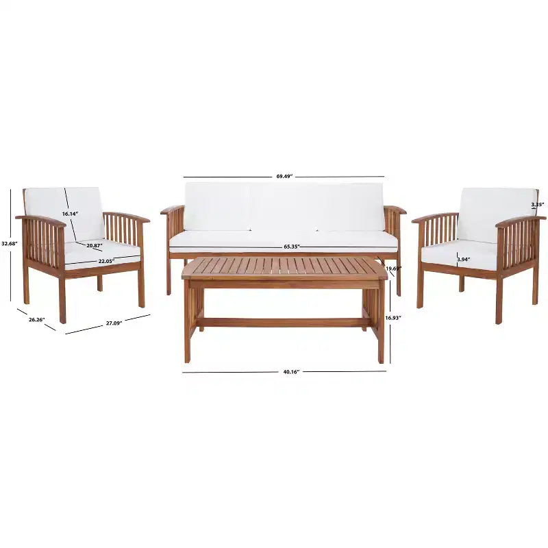 Set soggiorno 4 pezzi Finnick - Interno/Esterno - PAT7313 - Safavieh