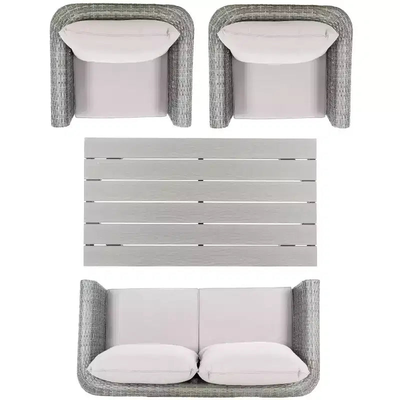 Set da soggiorno a 4 pezzi Tarien - Interno/Esterno - PAT7524 - Safavieh