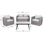 Set da soggiorno a 4 pezzi Tarien - Interno/Esterno - PAT7524 - Safavieh