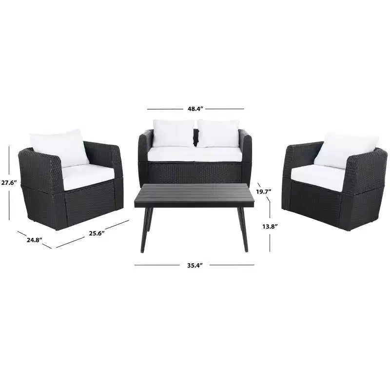 Set da soggiorno a 4 pezzi Tarien - Interno/Esterno - PAT7524 - Safavieh