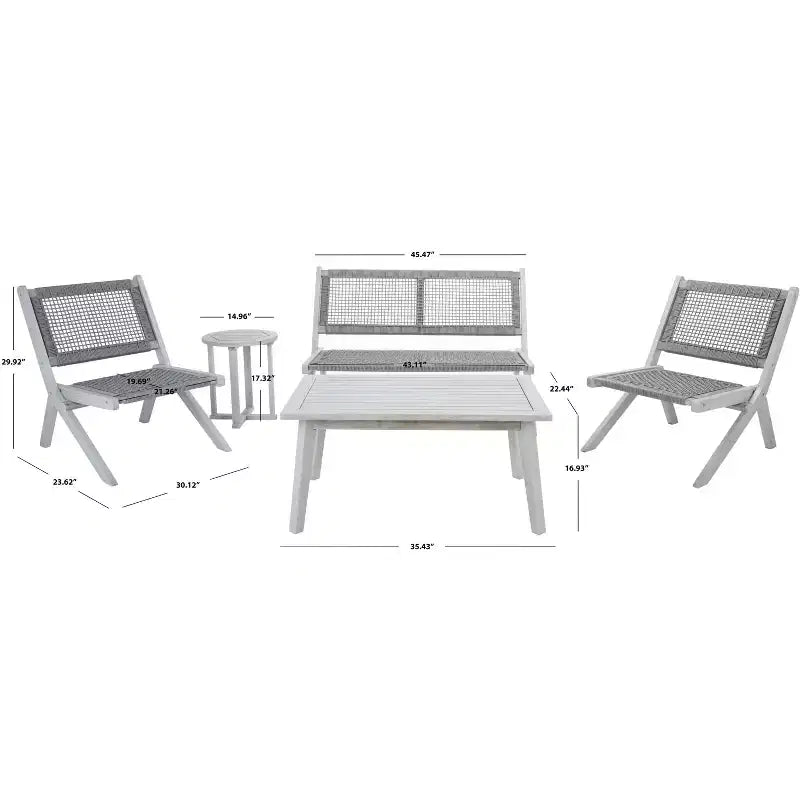 Kobina Set da Salotto 5 Pezzi - Interno/Esterno - PAT7314 - Safavieh
