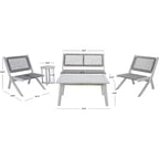 Kobina Set da Salotto 5 Pezzi - Interno/Esterno - PAT7314 - Safavieh