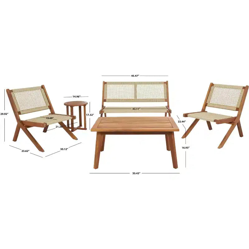 Kobina Set da Salotto 5 Pezzi - Interno/Esterno - PAT7314 - Safavieh