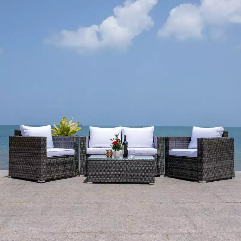 Set da soggiorno Machie a 4 pezzi - Interno/Esterno - PAT7508 - Safavieh