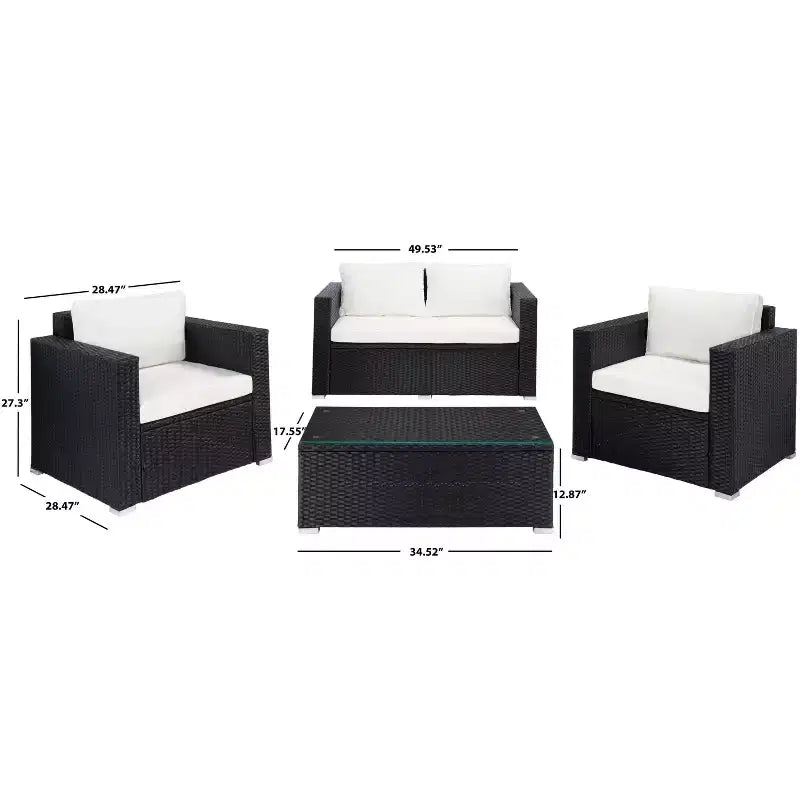 Set da soggiorno Machie a 4 pezzi - Interno/Esterno - PAT7508 - Safavieh