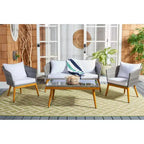 Malsor Set Soggiorno 4 Pezzi - Interno/Esterno - PAT7529 - Safavieh