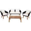 Prester 4 Piece Living Set - Indoor/Outdoor - PAT7073 - Safavieh