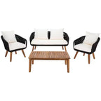Prester 4 Piece Living Set - Indoor/Outdoor - PAT7073 - Safavieh