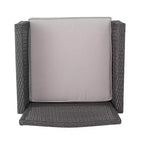 Christopher Knight Home Khaden Set salotto da esterno a 4 posti in vimini con braciere