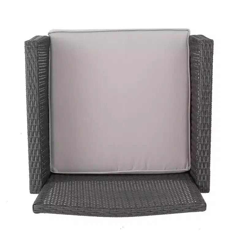 Christopher Knight Home Khaden Set salotto da esterno a 4 posti in vimini con braciere
