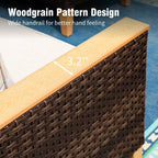 Captiva Designs Set Salotto Sezionale da Esterno in Rattan di Vimini da 12 Pezzi con Pouf Imbottito