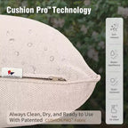 Set da conversazione da esterno in vimini Captiva Designs da 6 pezzi con divanetto imbottito per giardino, bordo piscina e cortile