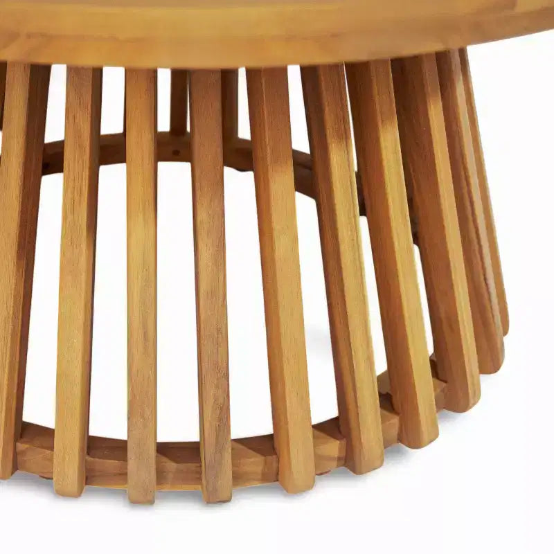 Daybed a 3 posti imbottito in legno di acacia rustico Pascal di Christopher Knight Home con tavolino da caffè