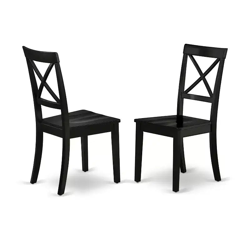 Set tavolo da pranzo rotondo a ribalta HomeStock con sedie in legno nero