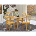HomeStock 5 Piece Kitchen Table Set Solid Wood Dining Table Chairs