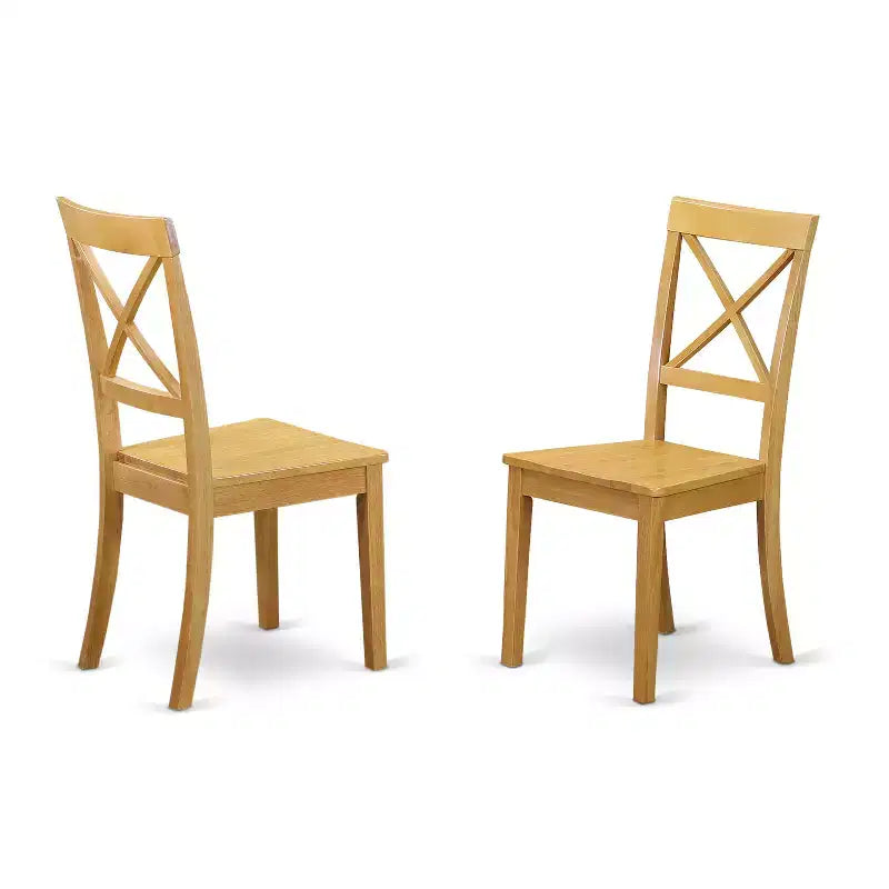 Set da cucina 5 pezzi HomeStock, tavolo da pranzo e sedie in legno massello