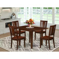 HomeStock 5 Piece Dining Set Rectangle Table Chairs Wood