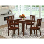 HomeStock 5 Piece Dining Set Rectangle Table Chairs Wood