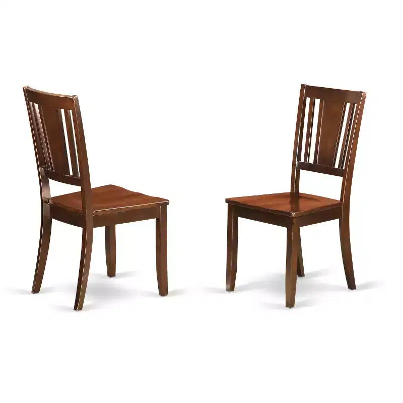 Set da pranzo HomeStock 5 pezzi, tavolo rettangolare e sedie in legno