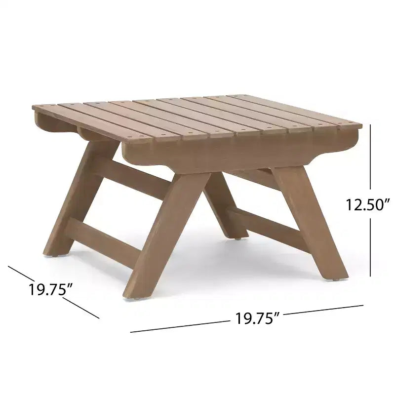 Set da conversazione per esterni a 4 posti Christopher Knight Home Sedona in legno di acacia con tavolino e cuscini