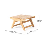 Set da conversazione per esterni a 4 posti Christopher Knight Home Sedona in legno di acacia con tavolino e cuscini