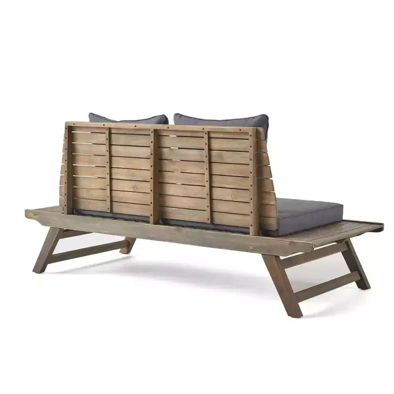 Set da conversazione per esterni a 4 posti Christopher Knight Home Sedona in legno di acacia con tavolino e cuscini
