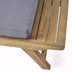 Set da conversazione per esterni a 4 posti Christopher Knight Home Sedona in legno di acacia con tavolino e cuscini