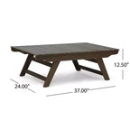 Set da conversazione per esterni a 4 posti Christopher Knight Home Sedona in legno di acacia con tavolino e cuscini