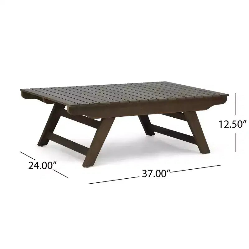 Set da conversazione per esterni a 4 posti Christopher Knight Home Sedona in legno di acacia con tavolino e cuscini