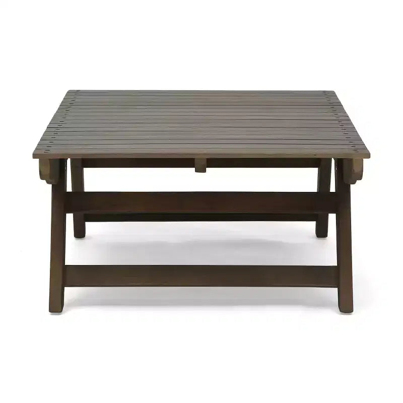 Set da conversazione per esterni a 4 posti Christopher Knight Home Sedona in legno di acacia con tavolino e cuscini