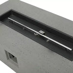 GDFStudio Crested Bay, Set da conversazione da esterno a 4 posti in alluminio con focolare grigio chiaro