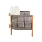 Set di sedute da esterno Christopher Knight Home Gillian, 4 pezzi, in legno di acacia e corda intrecciata