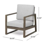 Set da conversazione per esterni 4 posti Christopher Knight Home Bringier in legno di acacia con cuscini resistenti all'acqua