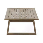 Set da conversazione per esterni 4 posti Christopher Knight Home Bringier in legno di acacia con cuscini resistenti all'acqua